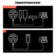 Thrustmaster T98 Ferrari 296 GTS Racing Wheel, 240 Rotation with Bungee Cord, Manettino Dial, Carbon Paddle Shifters, Black