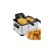 Costway EP24955US Electric Deep Fryer 5.3QT or 21-Cup Stainless Steel 1700W with Triple Basket