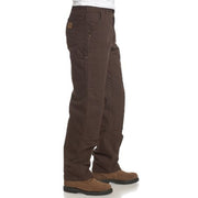 Carhartt Loose Straight Washed Duck Double Front Dungarees Dark Brown 32x34