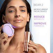 Foreo Bear 2 Advanced Microcurrent Facial Device with Supercharged Serum 2.0 and Triple Action Intense Moisturizer, Lavender, F222D
