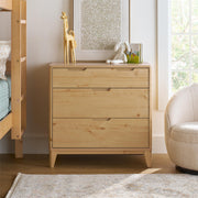 Better Homes & Gardens BH4519590999 Leighton 3 Drawer Dresser Natural - Mid-Century Modern Design