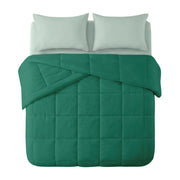 Mainstays 7-Piece Reversible Comforter and Sheet Set, King, Green, MS6436253269T4