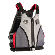 X2O Paddle Vest Deluxe Adult Life Jacket, USCG Level 70 Approved, Adjustable Straps, Tear-Resistant Polyester, Reflective Stripes, Multicolor, SM-XL, XU92824R
