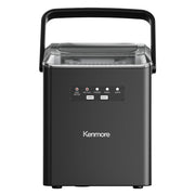Kenmore Portable Countertop Bullet Ice Maker, 26 lb Daily Output, Fast Ice in 6-7 Minutes, Two Ice Sizes, Self-Cleaning, Black, KKIMTBWM-26B