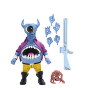 Neca Teenage Mutant Ninja Turtles Adventures Belly Bomb 7-Inch Action Figure with Extra Hands and Krang Mini Figure Blue