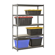 Muscle Rack 5-Shelf Steel Shelving, Silver-Vein, 18