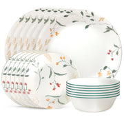 Corelle 1150473 Wildflower Scatter 18-Piece Glass Dinnerware Set (Service for 6)