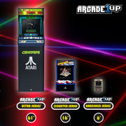 Basic Fun! Arcade Classics Atari Asteroids Counter Series Game Machine, 8-Inch Color Display, Built-In Trackball, 5 Classic Games, ACQD1003