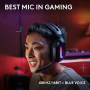 Logitech G522 Lightspeed Wireless Gaming Headset, Over-Ear, PRO-G Audio Drivers, Full Bandwidth Mic with Blue VO!CE, LIGHTSYNC RGB, Bluetooth, USB A to C, Black