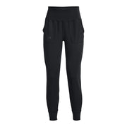 Under Armour Womens Motion Joggers, Tapered Leg Fit, Black Jet Gray, Small, 27in Inseam, 1375077