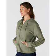 Carhartt Women's TENCEL Fiber Series Full Zip Athletic Sweatshirt, Loose Fit, Avery Fern, X-Large, 106837