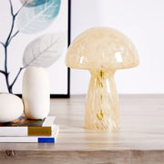 Urban Shop Novelty Glass Mushroom Lamp, Orange Tortoise