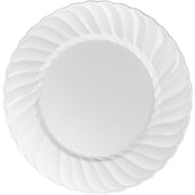 Plasticpro Disposable Plates Combo Set, 32 Pack with 16 Dinner Plates 10 in and 16 Salad Plates 7.5 in, White Elegantware, Heavy Duty