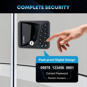 Kohree RV Door Lock Keyless Entry, 4-in-1 Fingerprint Bluetooth App Keypad Remote Control, Black Metal Body, KR3414-WR