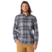 Carhartt Men's Rugged Flex Relaxed Fit Lightweight Long-Sleeve Plaid Shirt, Dark Bronzed Green, 2XL, 107014