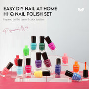 Morovan Nail Polish Kit, 15 Neon Glitter Colors, 0.25oz Bottles, Quick Air Dry, Glossy Mirror Finish