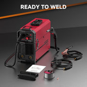 ARCCAPTAIN MIG130 130Amp 3-in-1 MIG Welder with Flux Core Gasless MIG, Lift TIG, Stick Welding, Synergic Control, Portable, 110V