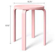 Mainstays Kids Wood Nightstand Side Table, Pink, Engineered Wood, Satin Finish, 15.75 in