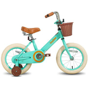 Joystar Vintage 16-In Kids Green Bike with Basket & Training Wheels - Sturdy Design
