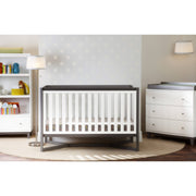 Delta Children Tribeca 4-in-1 Convertible Crib, White/Grey