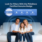 PhiloDeco Smart WiFi Air Purifier, H13 True HEPA Filter, PM2.5 Monitor, 110 CFM CADR, Sleep Mode, Tuya App Control, White, Large Room Up to 3500 sq ft, AP306PMW