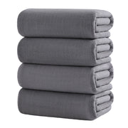 Jessy Home Oversized Bath Sheet Towels, 700 GSM Microfiber, Dark Gray, 35 x 70 in, Pack of 4