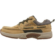 Rugged Shark Bill Dance Pro Boat Shoes for Men, Grey Moc Toe, Lace-Up, Water-Resistant, Size 12 M