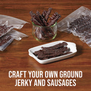 Mossy Oak Jerky Gun Jr. Manual Sausage Stuffer with 1 lb Capacity and 5-Piece Jerky and Sausage Making Kit, Black, 37-0260-MO