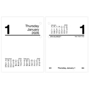 AT-A-GLANCE 2026 Daily Desk Calendar Refill, Mini Loose-Leaf, 3 in x 3.75 in, White Pages, E9195026