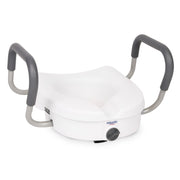 Equate FG31F044T Locking Raised Toilet Seat with Adjustable Handles, White