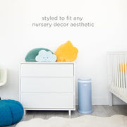 Ubbi 10032 Stainless Steel Diaper Pail - Cloud Blue, Odor Locking, No Special Bag Required, Award-Winning