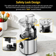 TINANA 6-in-1 Food Processor, 1000W Motor, 10-Cup BPA-Free Bowl, Multifunctional Slicer, Shredder, Dough Mixer, Silver