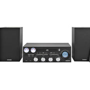 World and Main MM451 Magnavox Tray Loading CD Shelf System with Digital PLL FM Stereo Radio, Black