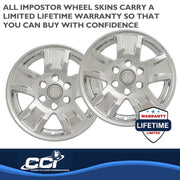 Coast2Coast IWCIMP390XN Impostor 17 Inch Chrome Plated Plastic 5 Spoke Wheel Cover Set of 4