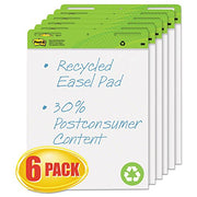 Post-it 559RP Self-Stick Easel Pads, 25 x 30, White, Recycled, 2 30-Sheet Pads