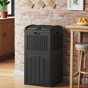 Homall Homes 36 Gallon Plastic Kitchen Trash Can, Black