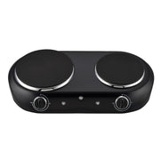 Mainstays MS9402482514-01 Die-Cast Double Burner, 1800 W, Black
