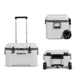 Igloo 35089 52 QT Overland Ice Chest Cooler with Wheels, White