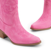 Dream Pairs Women's Cowboy Boots, Size: 6.5, Pink Nubuck