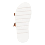 Madden NYC Womens Flatform Two Strap Sandals, Cognac, Medium Width, Adjustable Buckle Straps