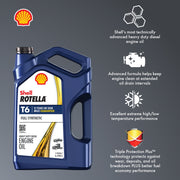 Sopus Products 550069698 Shell Rotella T6 Full Synthetic 10W-30 Diesel Engine Oil, 1 Gallon