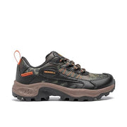 Merrell Kids Stowe Low Hiking Shoe, Breathable Synthetic Upper, Lace Closure, Cushioned Footbed, Rubber Outsole, Camo, Size 2 US, MF25A04