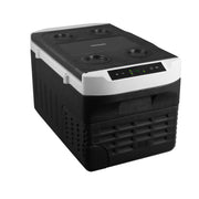 Frigidaire Portable Dual Zone Refrigerator Freezer, 20L Capacity, Dual Voltage 12/24V DC & 110-240V AC, Black, Compact Compressor Cooling EFRCC210BLK