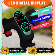 SIMATE Electric Scooter for Kids Ages 6-14, 3 Adjustable Heights, Dual Braking System, LED Display, Lighting Lamp, 130W Motor, 10mph Top Speed, 5 Mile Range, Blue