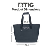RTIC Ultra-Tough Tote Bag, Waterproof, Puncture-Resistant TPU Fabric, Navy, 40 L, 19702