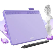 UGEE S640 Graphics Drawing Tablet, 6.5x4 Inch Active Area, Battery-Free Pen, Purple