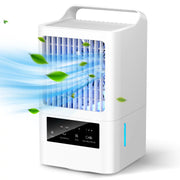Kloudic DH-KTS05 Portable Air Conditioners, Personal Evaporative Air Cooler, Small Fan, 120 Oscillating Mist Humidifier for Room, Office, Bedroom, White