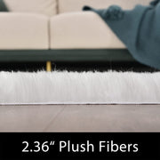 Latepis Beige Faux Sheepskin Fur Area Rug, 9x12 ft, Fluffy High Pile, Washable, Anti-Slip Backing, Fade Resistant