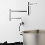 Contemporary Retractable Wall Mount Pot Filler - Chrome-LEAD FREE