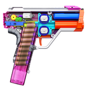 Prime Time Toys Dart Zone Max Venom Pro UV Color Change Half-Length Full-Auto Motorized Blaster, Shoots 7 Darts Per Second, Includes 24 Nitroshot+ Darts, Rechargeable Lithium-Ion Battery, Protective Eyewear, 6607-P